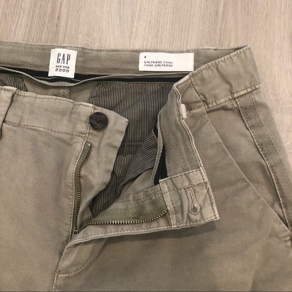 GAP Beige Girlfriend Chinos with Side Stripe - Picture 6 of 8